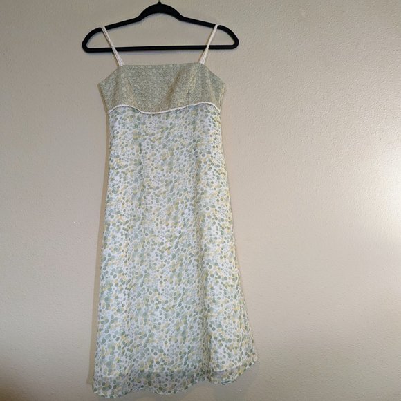 Elly y2k Vintage Knee Length Dress Light Green Size S - Picture 3 of 12